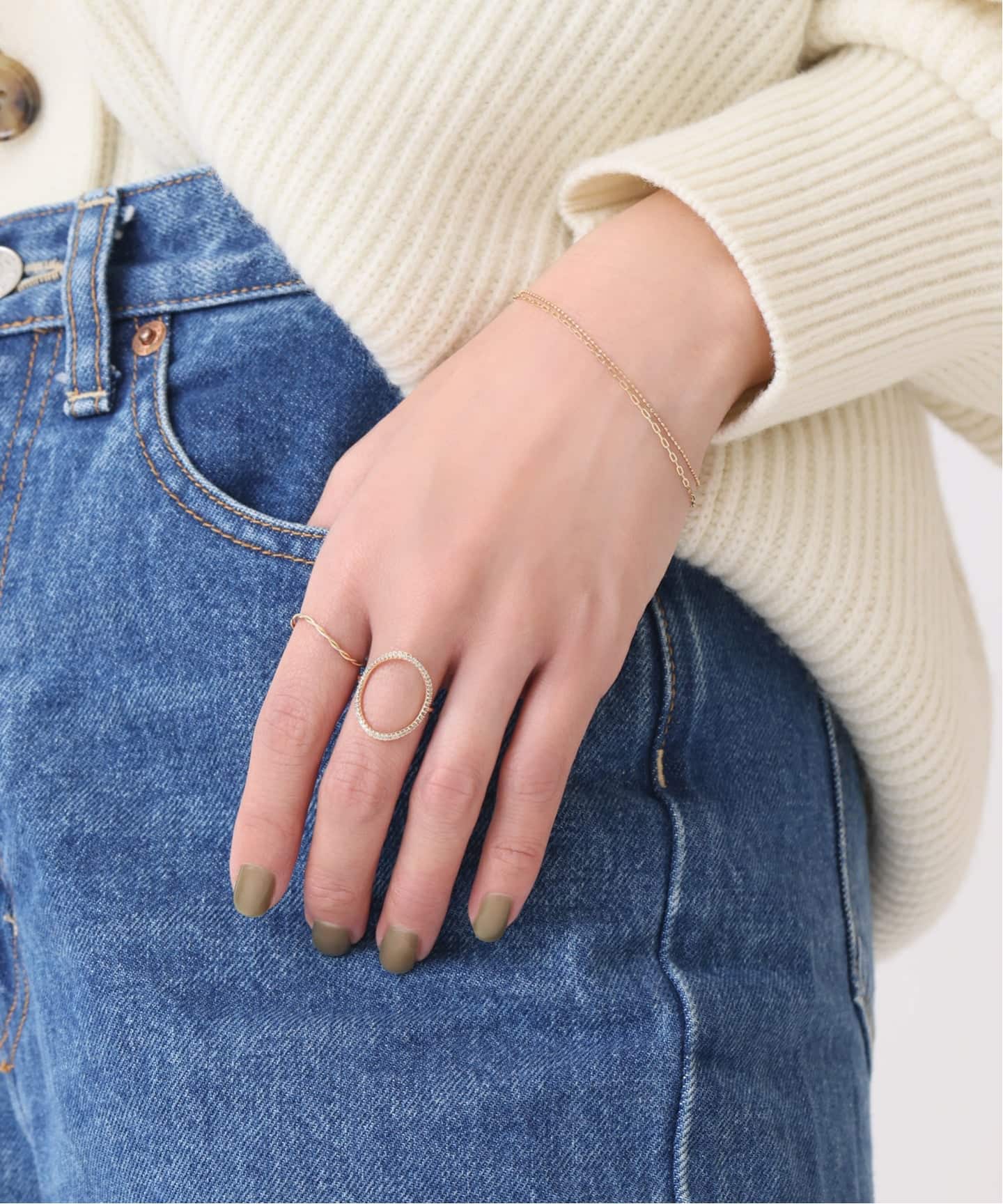 オーバルラインダイヤリング K10（リング）｜Lilas（リラ）の通販