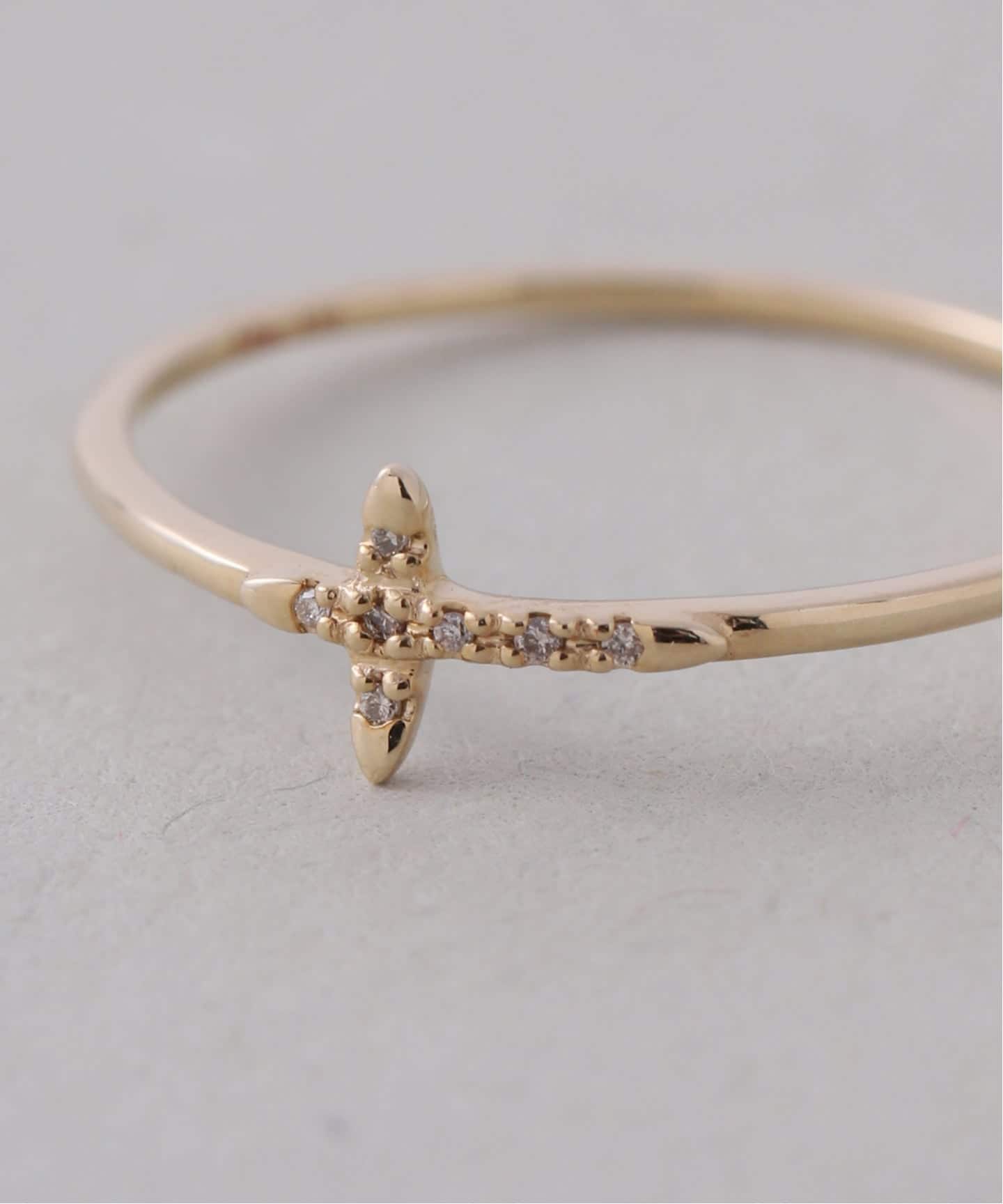 Lilas クロスモチーフ ダイヤモンドリング K10 クロスダイヤモチーフリングK10（リング）｜Lilas（リラ）の通販