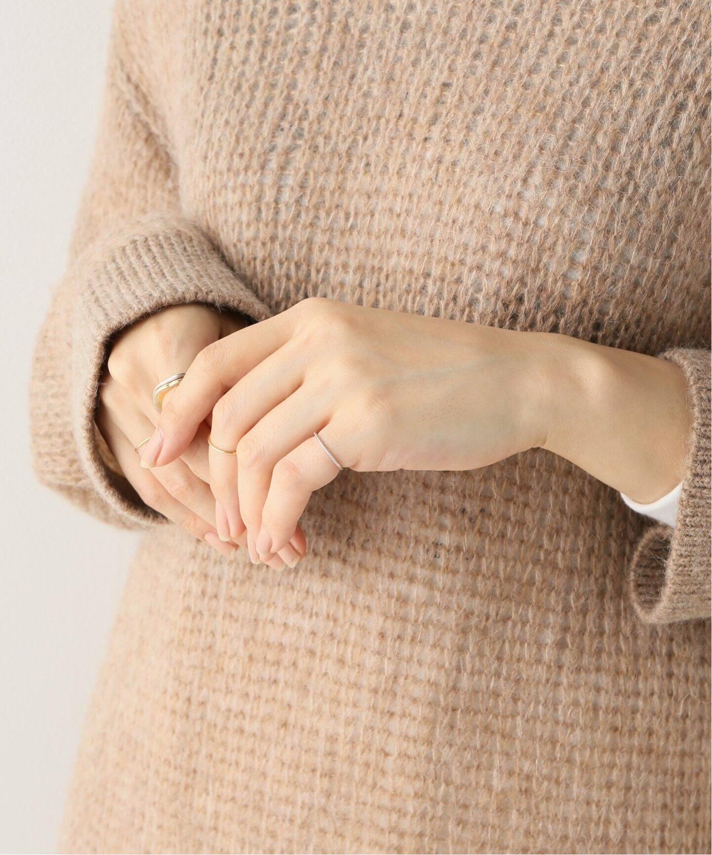 追加》シンプルピンキーリングミル打ちWG K10（リング）｜Lilas（リラ 
