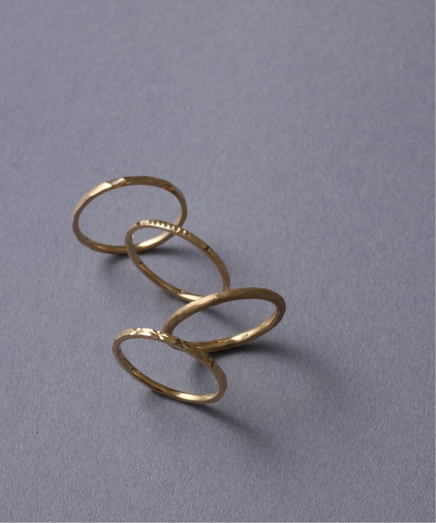 テクスチャーマットピンキーリング K10（リング）｜Lilas（リラ）の