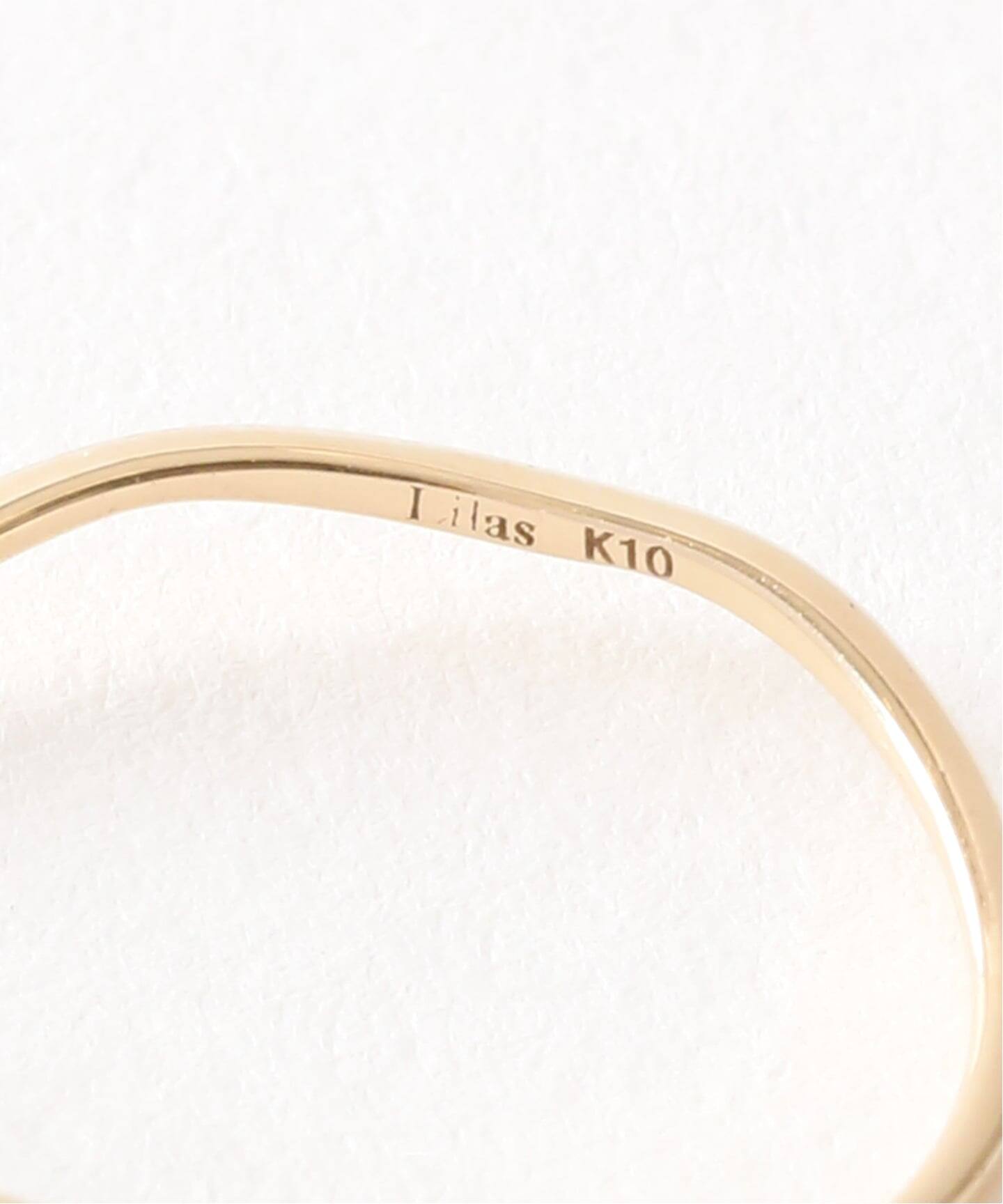 美品✨　Lilas ユラギスリムリング　K10 15号 Lilas 指輪 リング 「追加」ユラギスリムリング K10 レディース