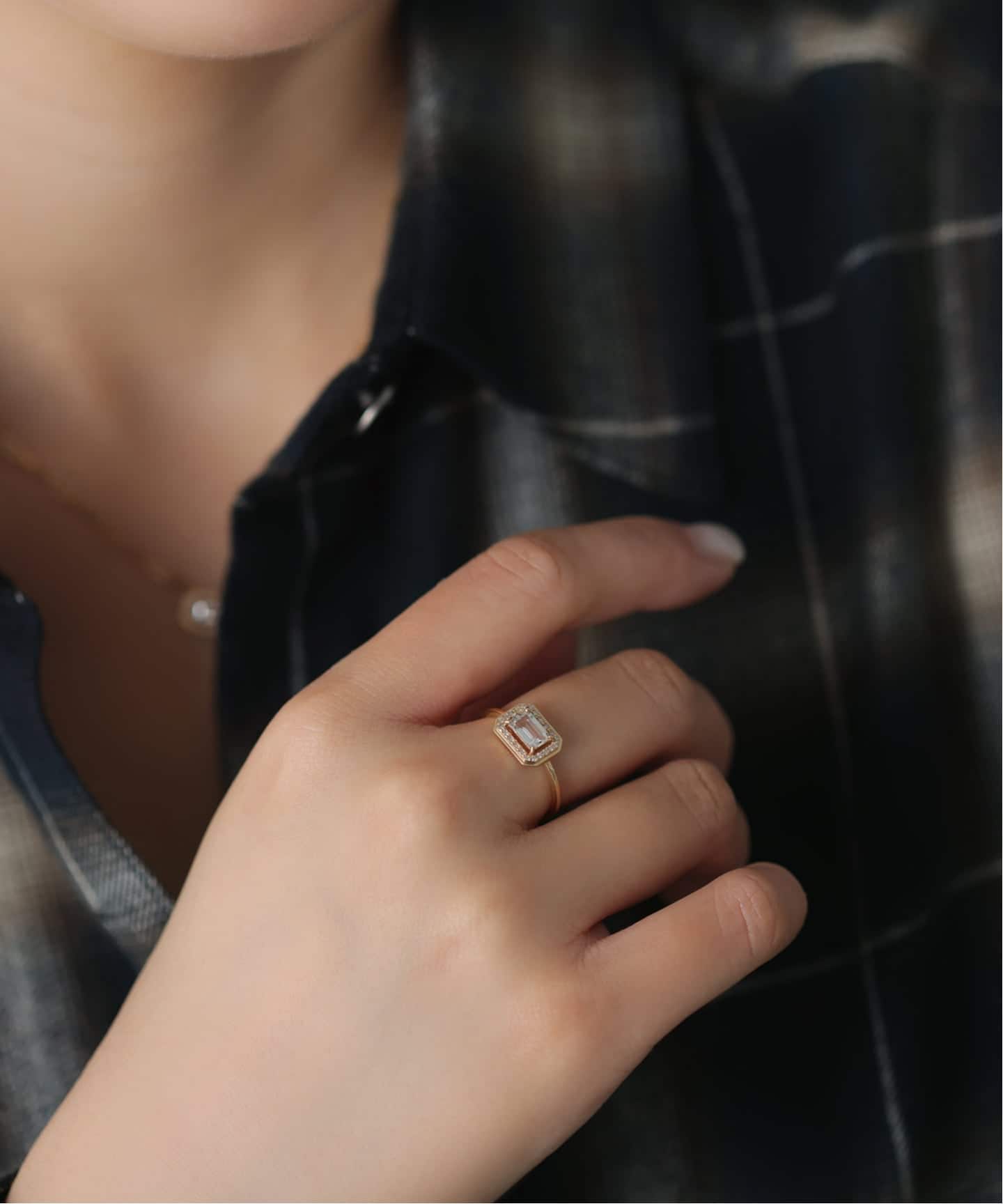 アップグレードホワイトトパーズリング K18（リング）｜Lilas（リラ