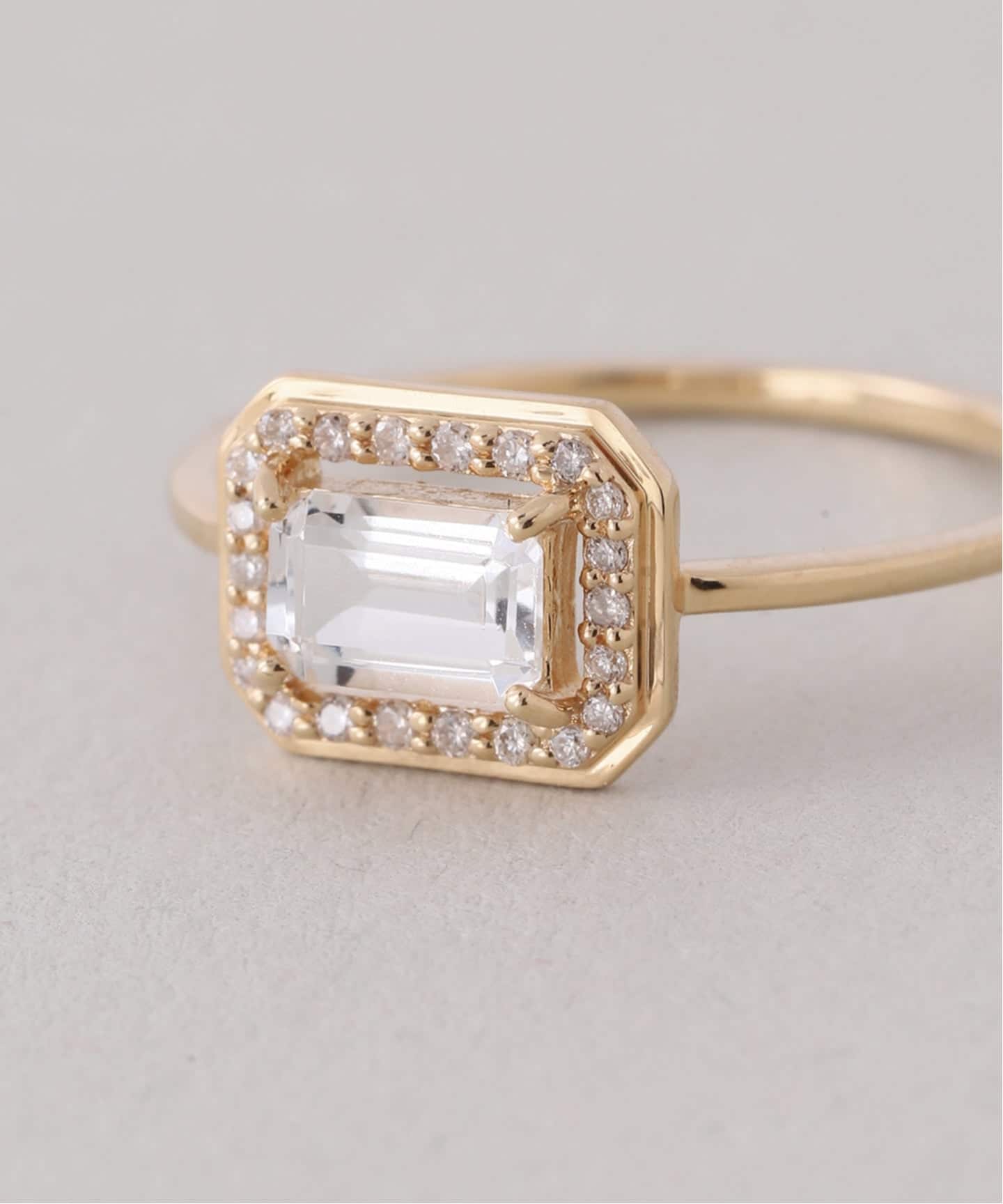 アップグレードホワイトトパーズリング K18（リング）｜Lilas（リラ