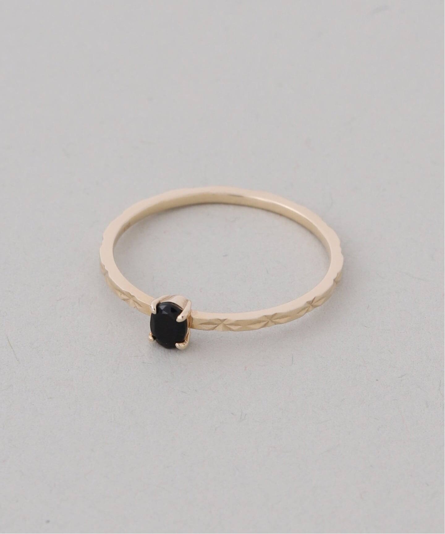 オーバルオニキスカットリングK10（リング）｜Lilas（リラ）の通販