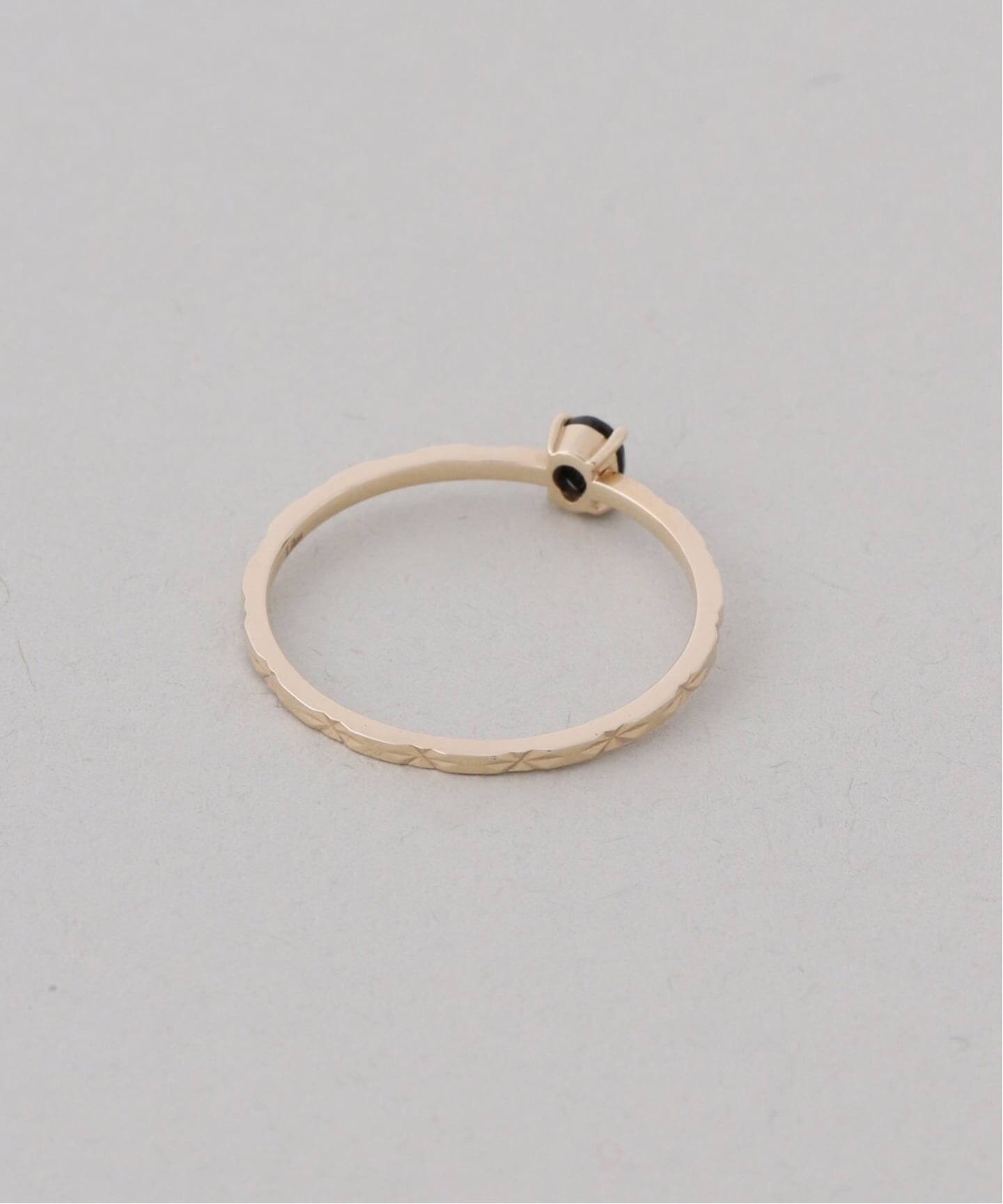 Lilas オーバルオニキスカットリングK10 11号 オーバルオニキスカットリングK10（リング）｜Lilas（リラ）の通販