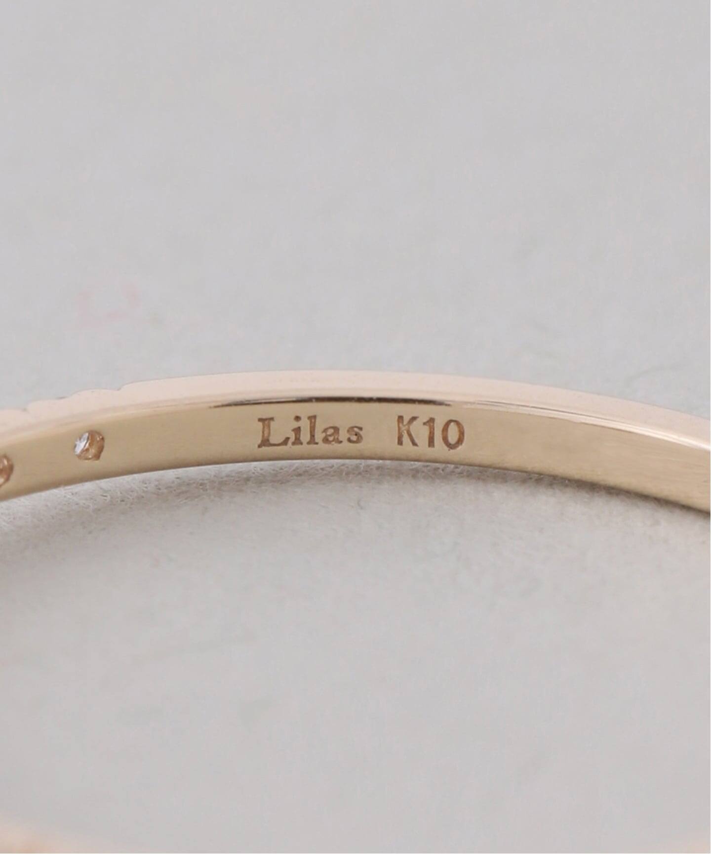 OVムーンストーンメレダイヤリング K10（リング）｜Lilas（リラ）の