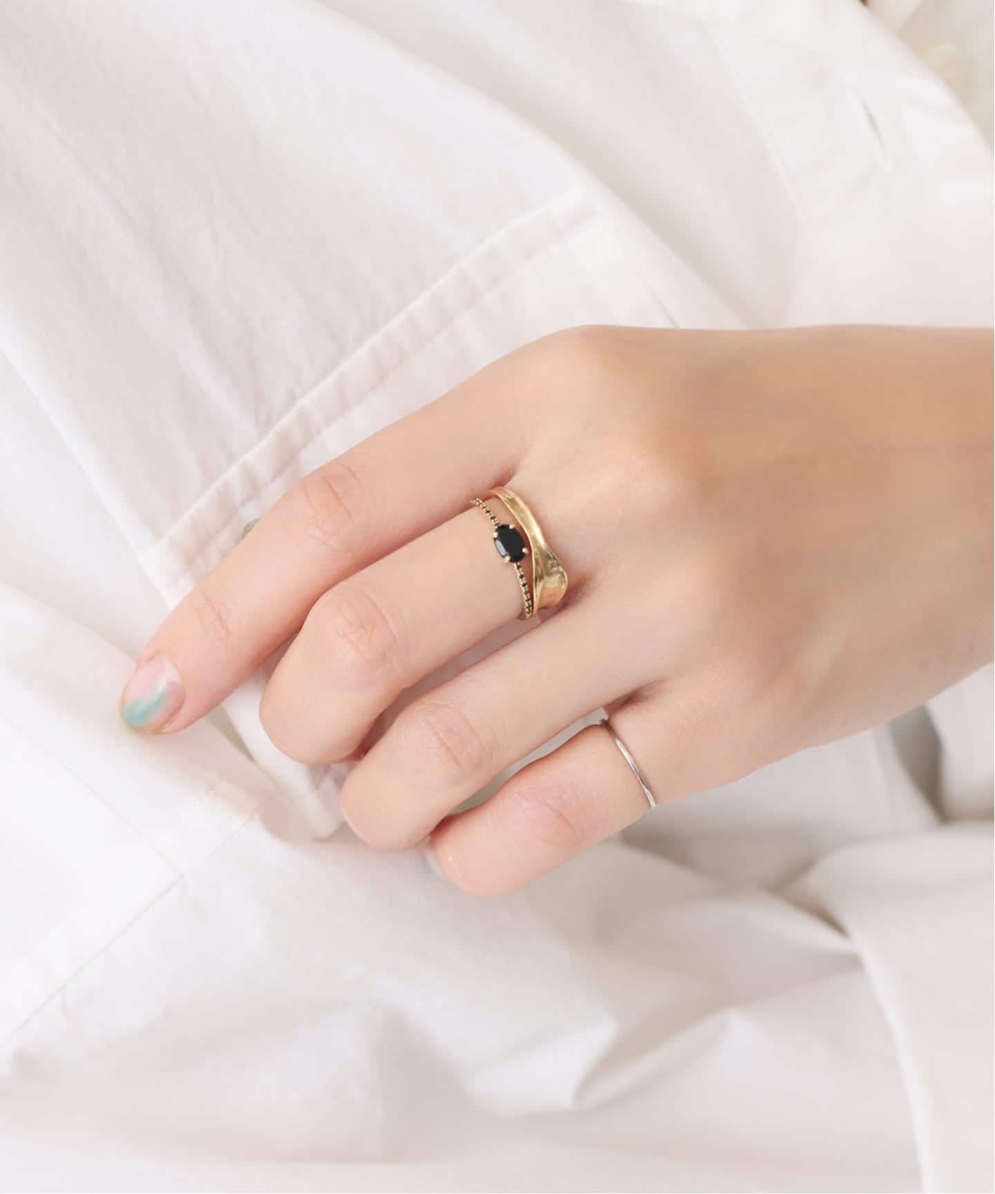 OVオニキスメレブラックダイヤリング K10（リング）｜Lilas（リラ）の