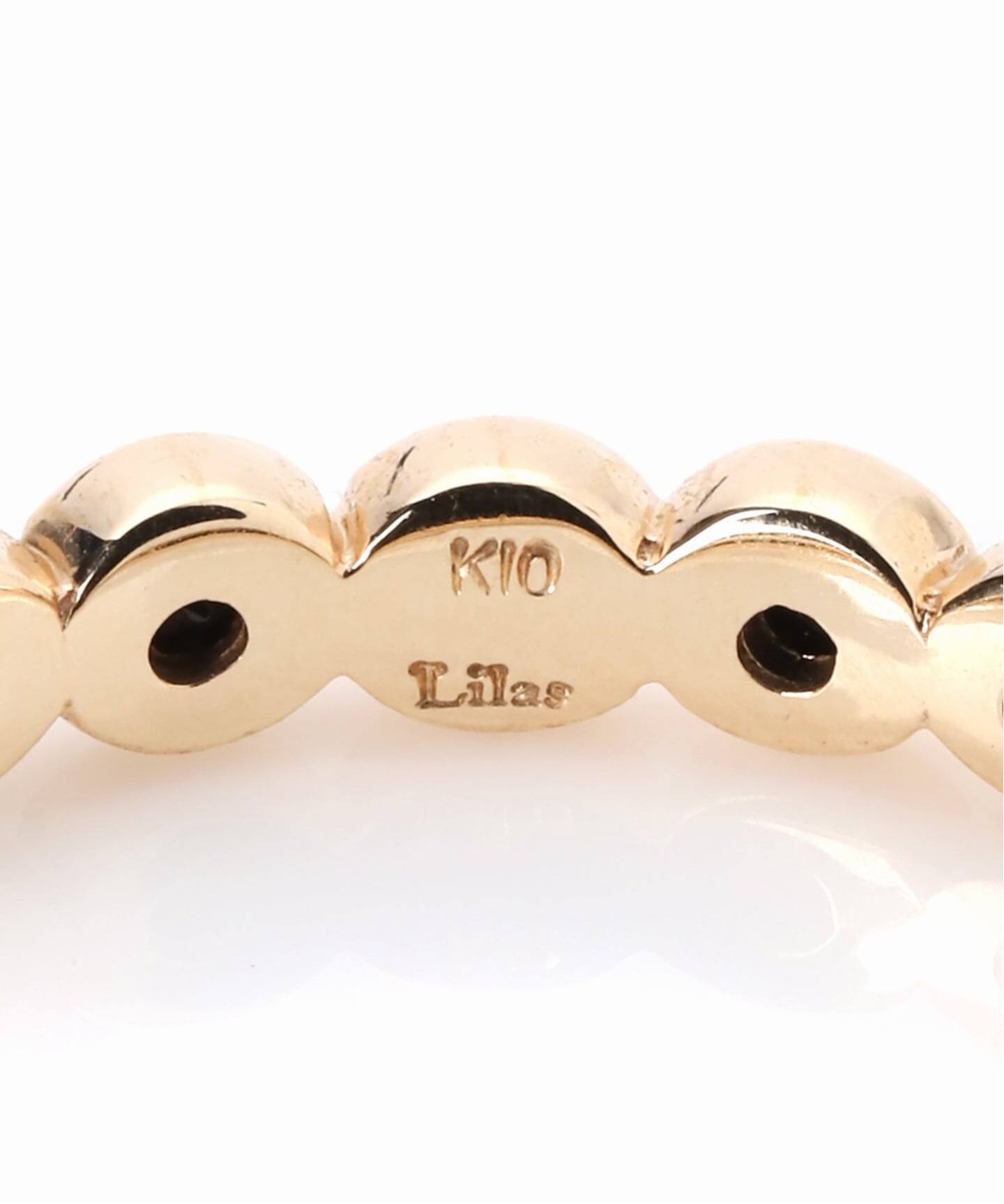 オニキスフクリンフルエタニティーリング K10(リング)|Lilas(リラ オニキスフクリンフルエタニティーリング K10(リング)|Lilas(リラ