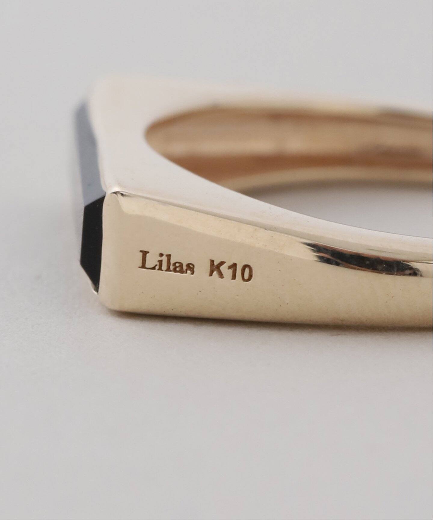 オニキスシグネットリング K10（リング）｜Lilas（リラ）の通販