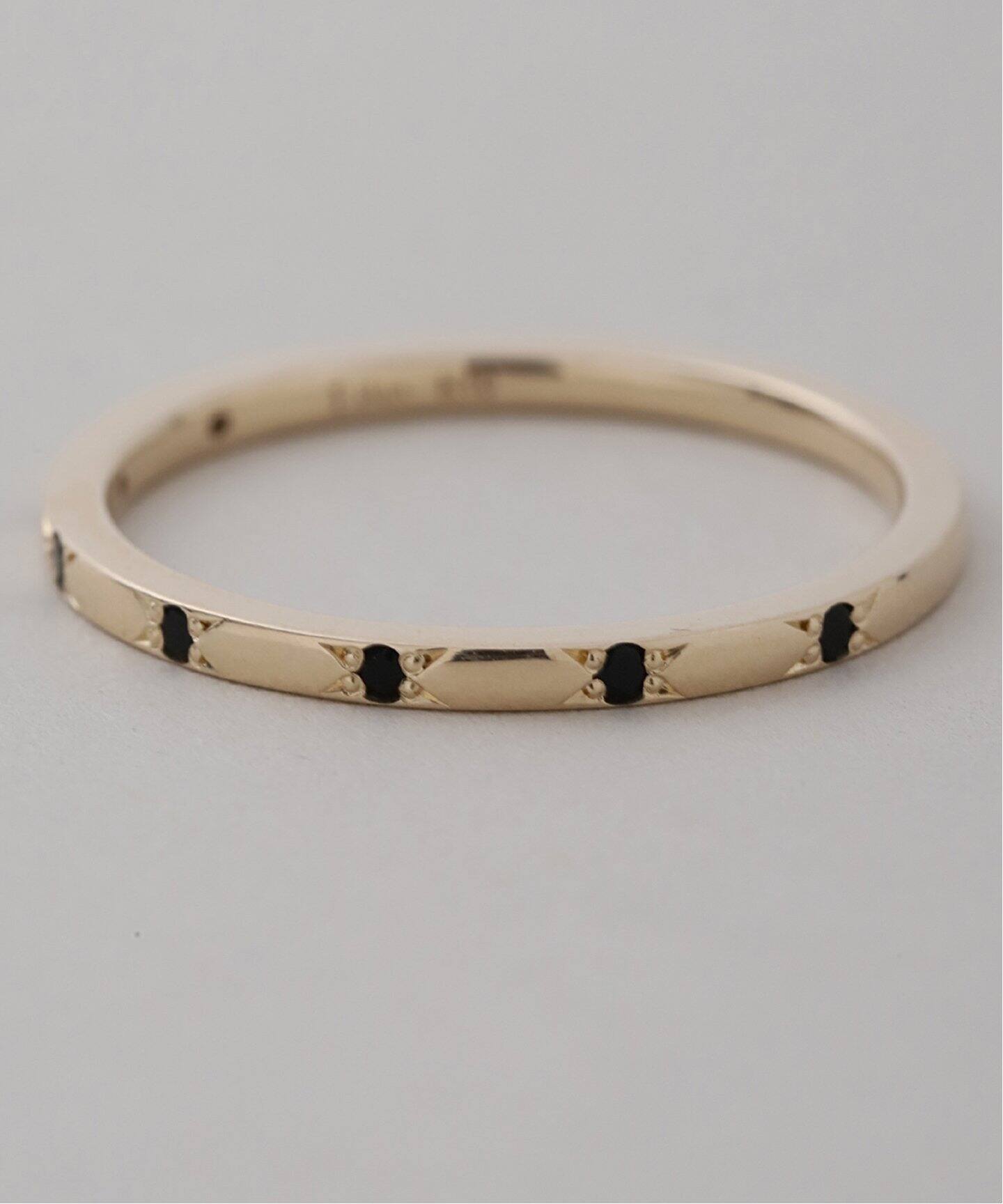 オニキスステーションリング K10（リング）｜Lilas（リラ）の通販