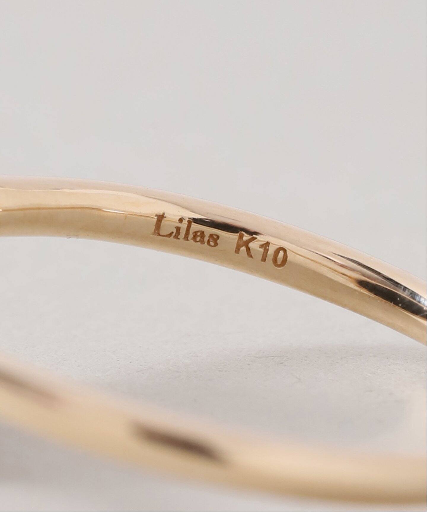 WEB限定》スライスオニキスサークルリング K10（リング）｜Lilas（リラ