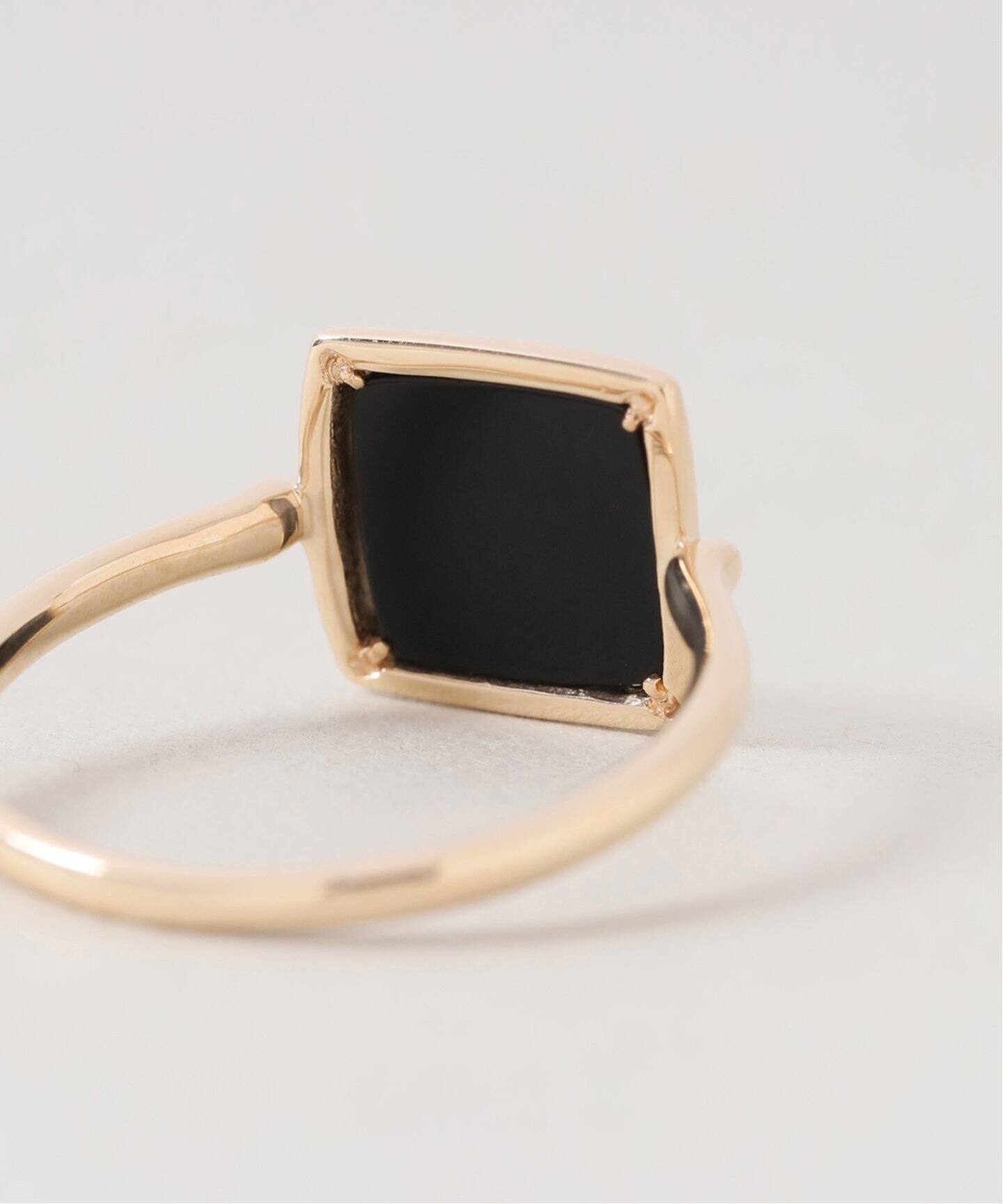 WEB限定》スライスオニキススクエアリング K10（リング）｜Lilas（リラ