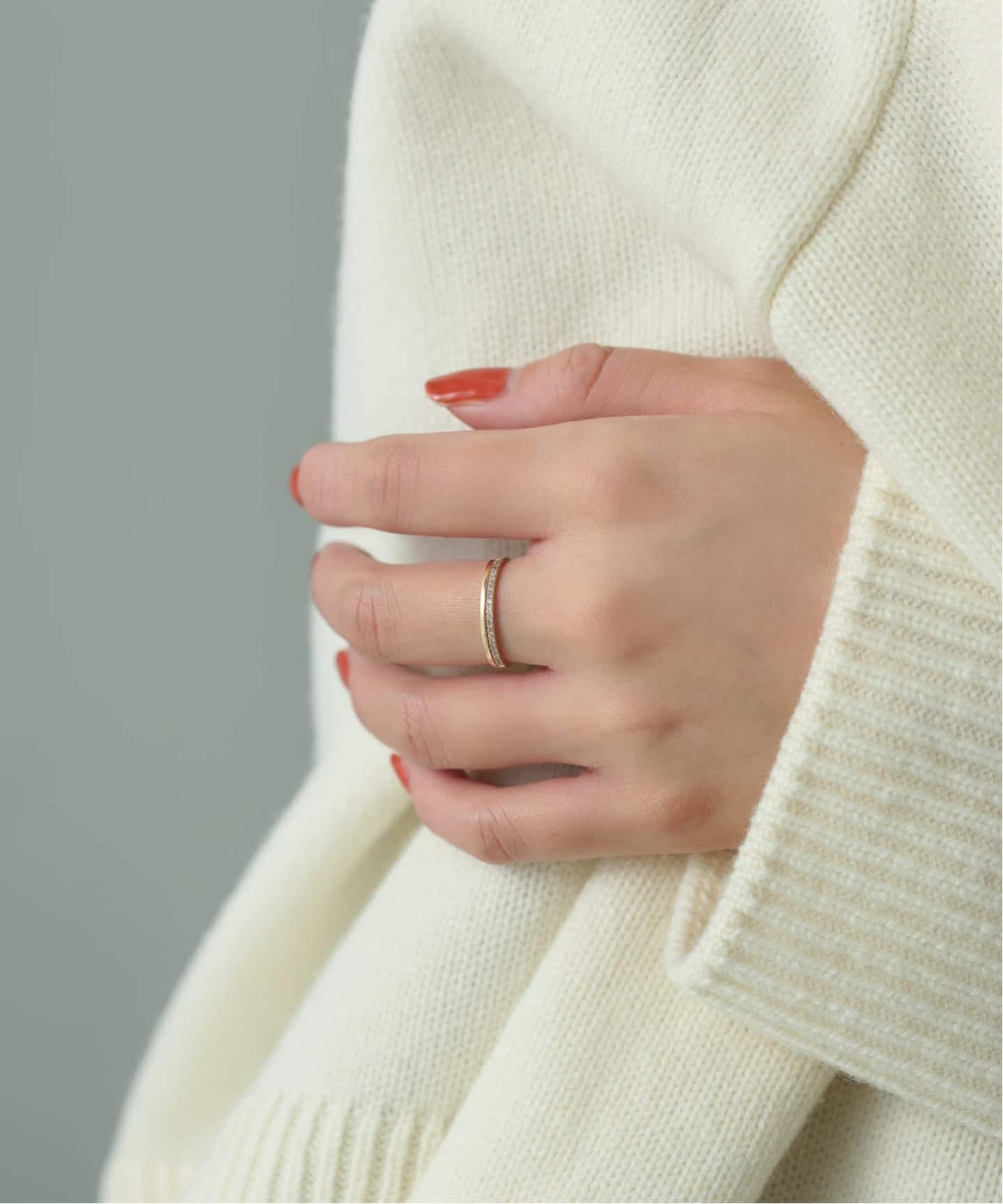 Lilas テクスチャー3本リング K10 13号 ゴールド 希少9号】Lilas♡リラ♡