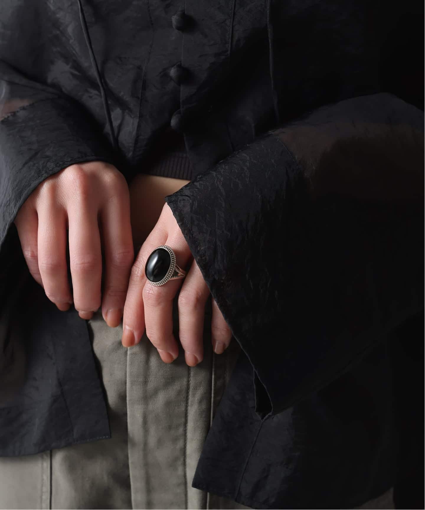 SAMH by LILAS】オニキスリング SV（リング）｜Lilas（リラ）の通販