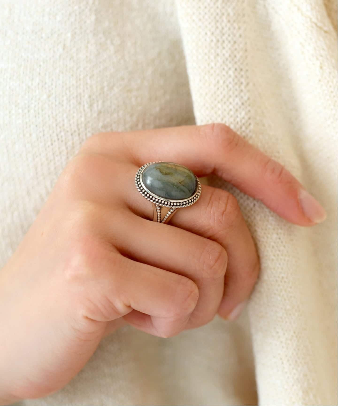 予約》【SAMH by LILAS】ラブラドライトリング SV（リング）｜Lilas