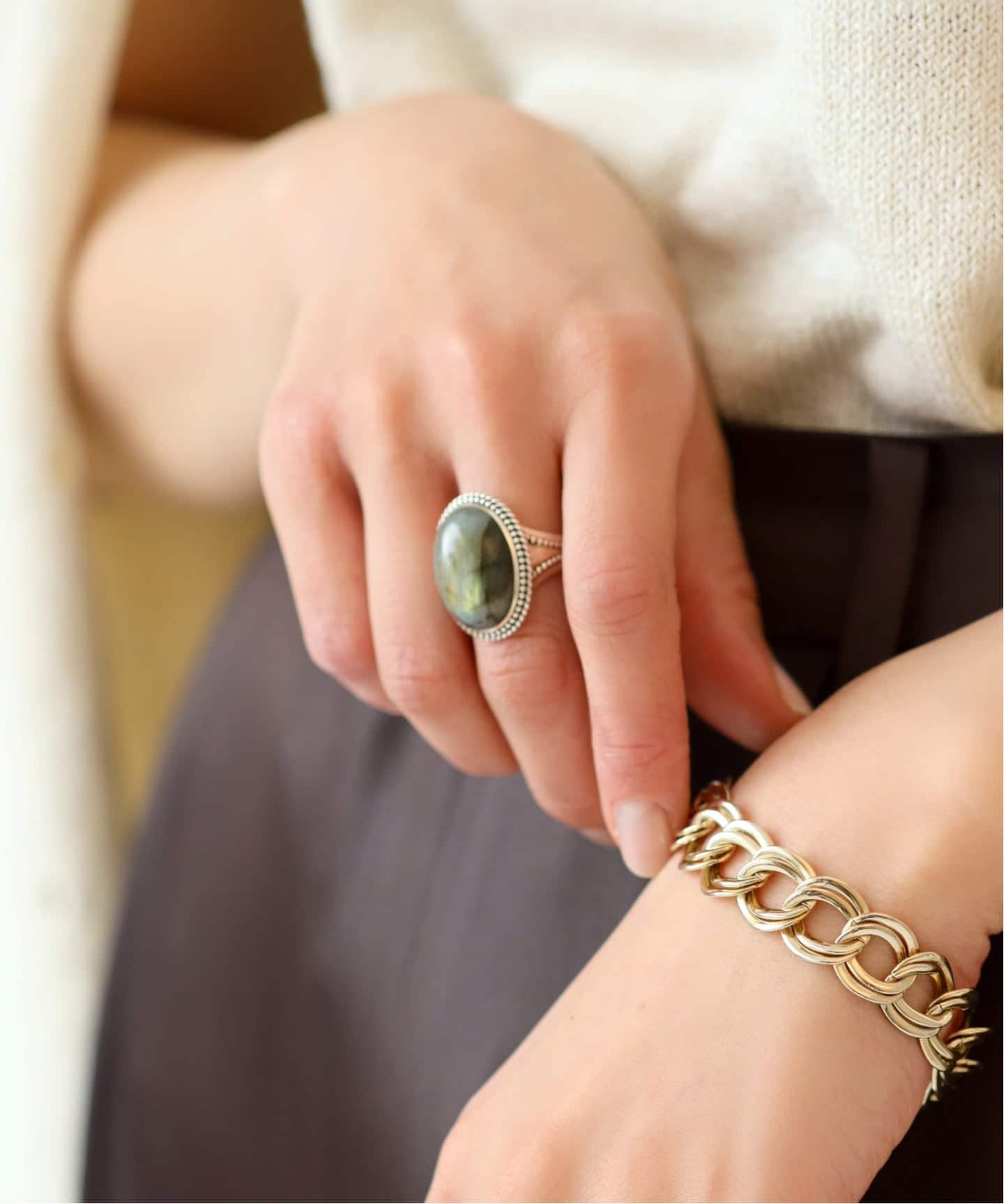 予約》【SAMH by LILAS】ラブラドライトリング SV（リング）｜Lilas