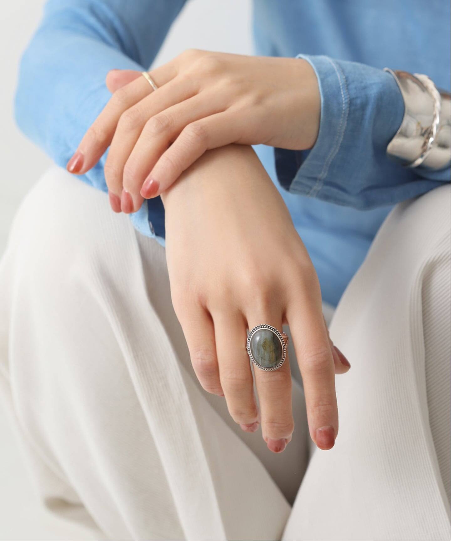 run★SAMH by LILAS★ラブラドライトリングSV15 予約》【SAMH by LILAS】ラブラドライトリング SV（リング）｜Lilas