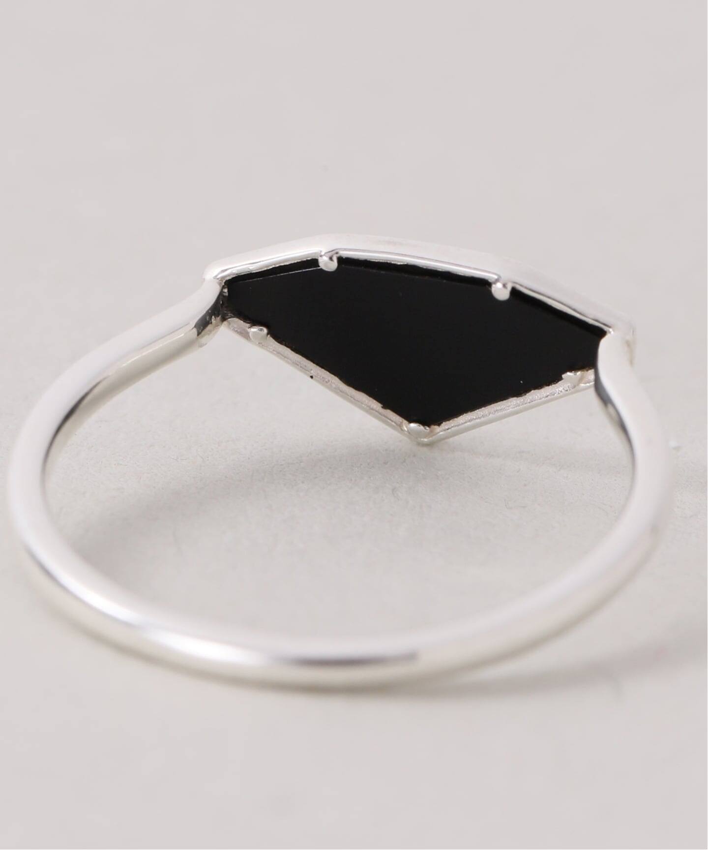 SAMH by LILAS】ダイヤモンドカットオニキスリング SV（リング