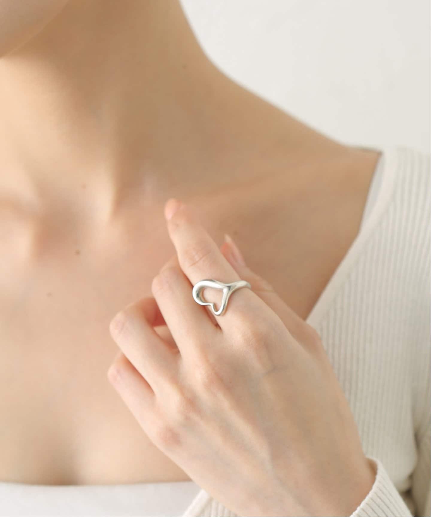 VINTAGE TIFFANY&Co./ティファニー】 Open heart ring m（リング