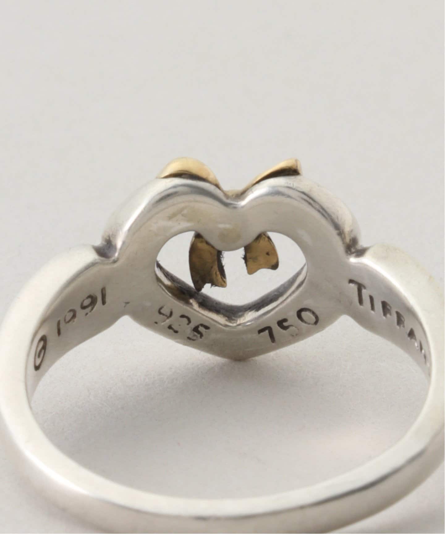 VINTAGE TIFFANY&Co./ティファニー】Heart ribbon ring（リング