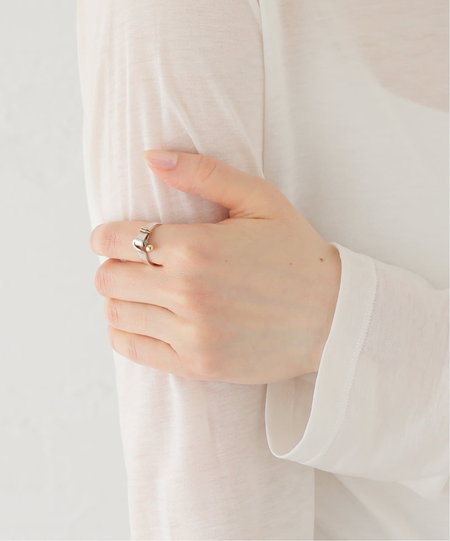 VINTAGE TIFFANY&Co.　ティファニー　Hook eye ring Vintage Tiffany & Co 18K Yellow Gold Silver Hook Eye Ball