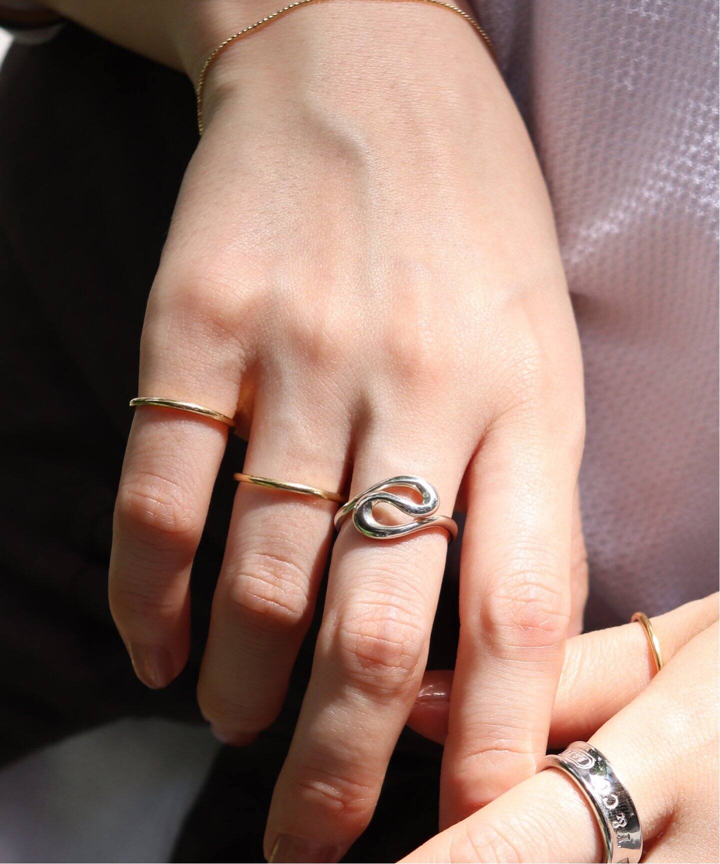 VINTAGE TIFFANY&Co./ティファニー】 Open wave ring（リング