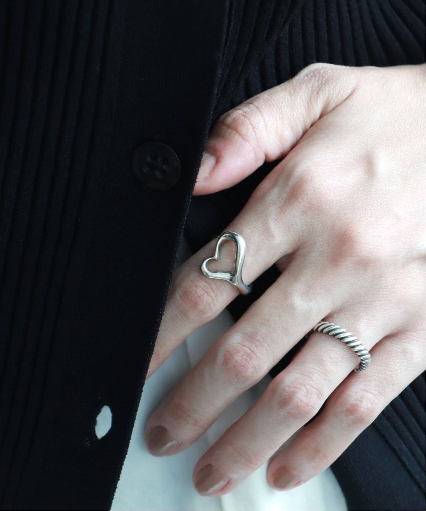 VINTAGE TIFFANY&Co./ティファニー】Open heart ring（リング 