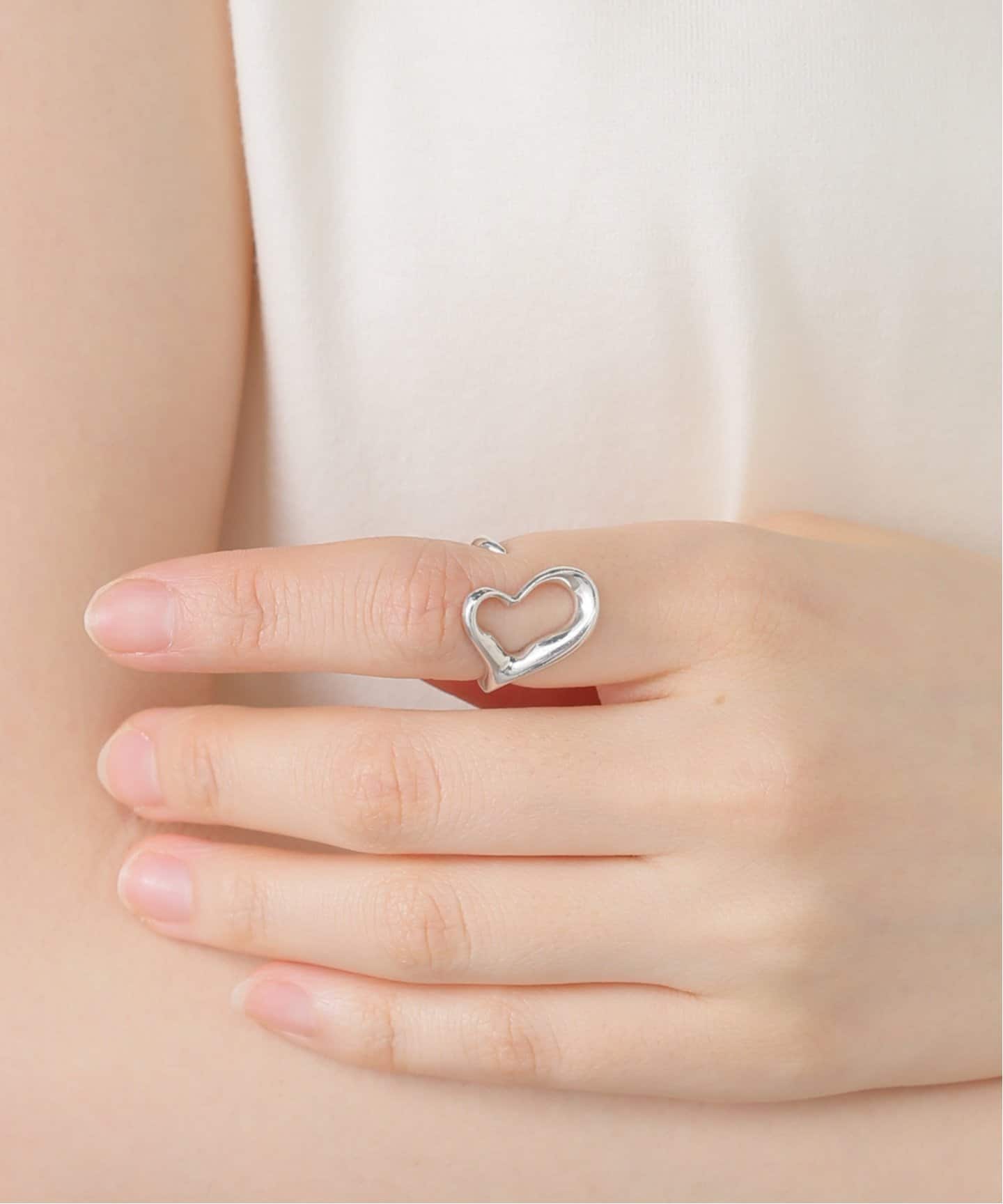 指輪・リング Numbering Heart Open Ring #8461 5BSA097 SYKIA 指輪 リング Open Heart Ring #3 レディース : ZOZOTOWN