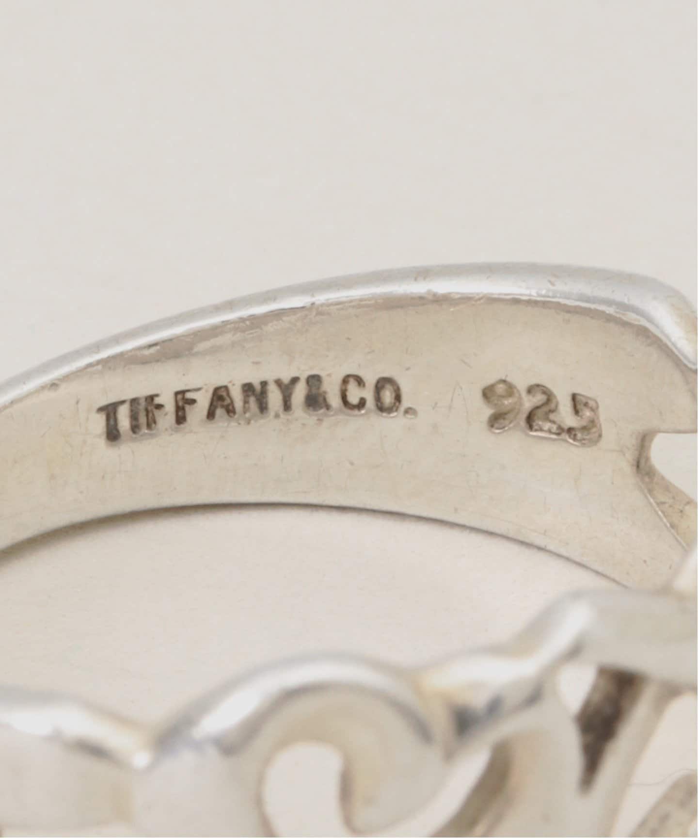 最終値下げ　【美品】 vintage ティファニー ドーナツ スモール リンク TIFFANY/ティファニー】ノーツナロー ニューヨーク リング 8号