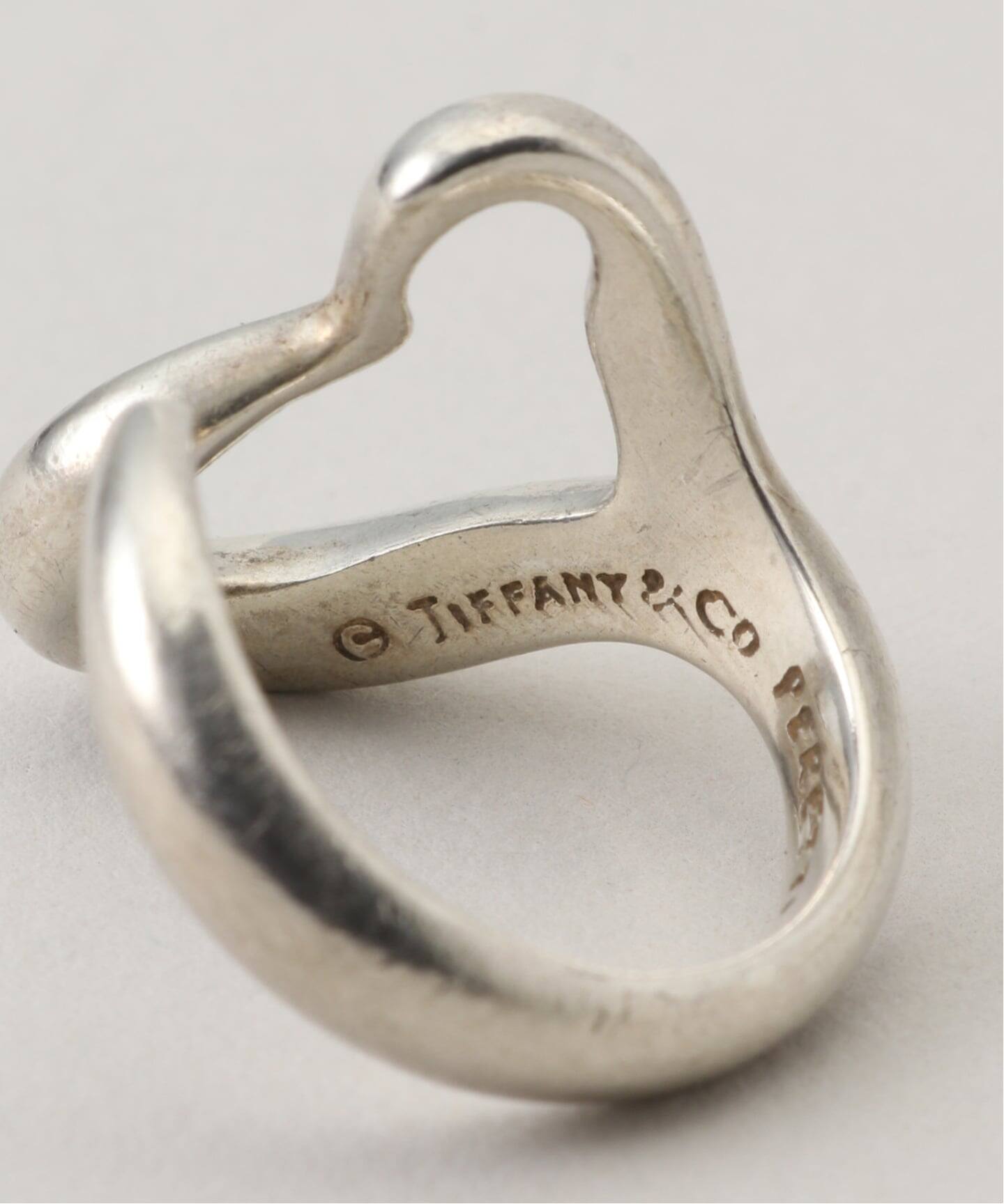 【ユーズド品】TIFFANY　Open Heart Ring　＊665 ユーズド品】TIFFANY Open Heart Ring ＊665