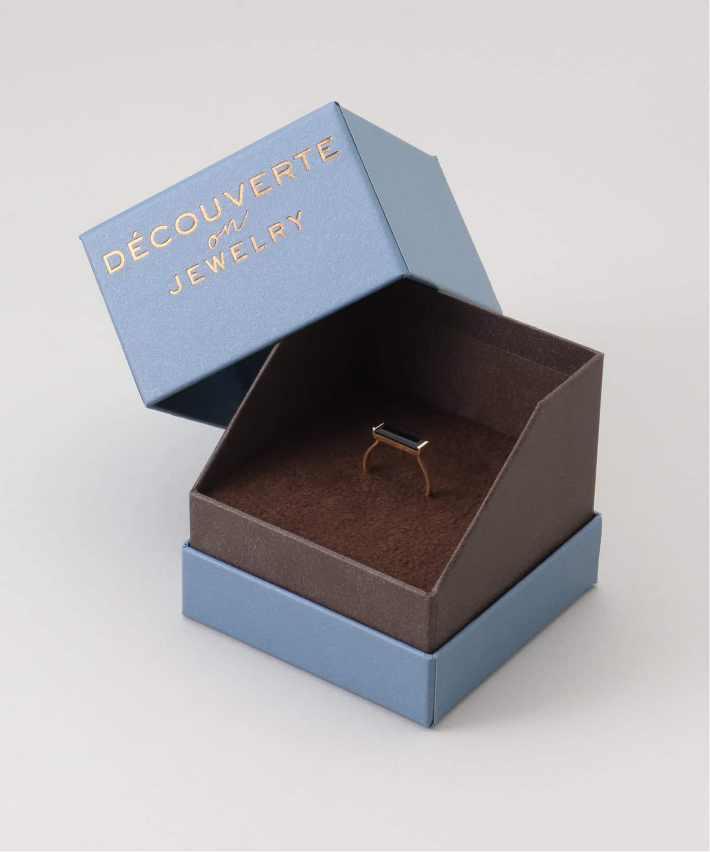 10K long bar onyx ring／11・13（リング）｜DECOUVERTE（デクー