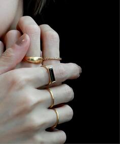 10K long bar onyx ring／11・13（リング）｜DECOUVERTE（デクー 