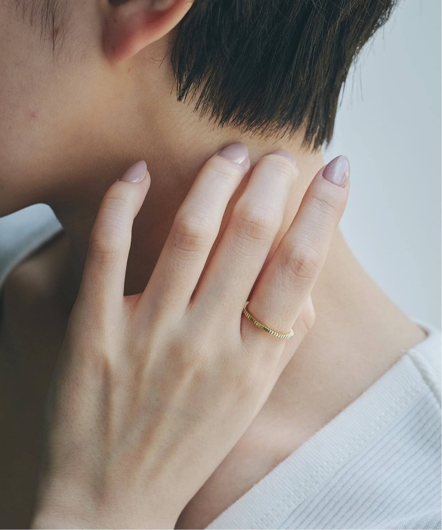 18K cut line ring（リング）｜DECOUVERTE（デクーヴェルト）の通販
