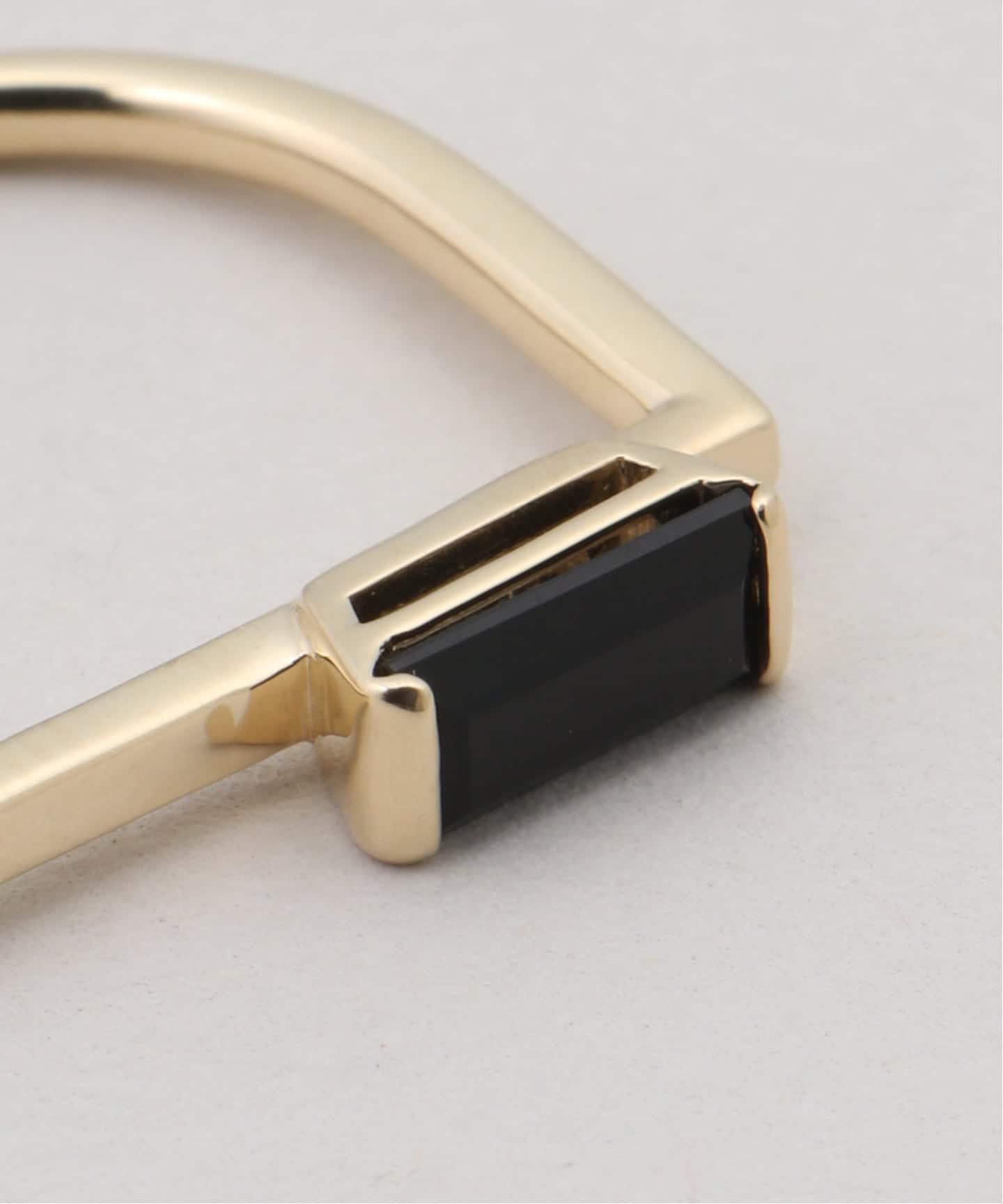 10K baquette onyx D ring／11（リング）｜DECOUVERTE（デクーヴェルト