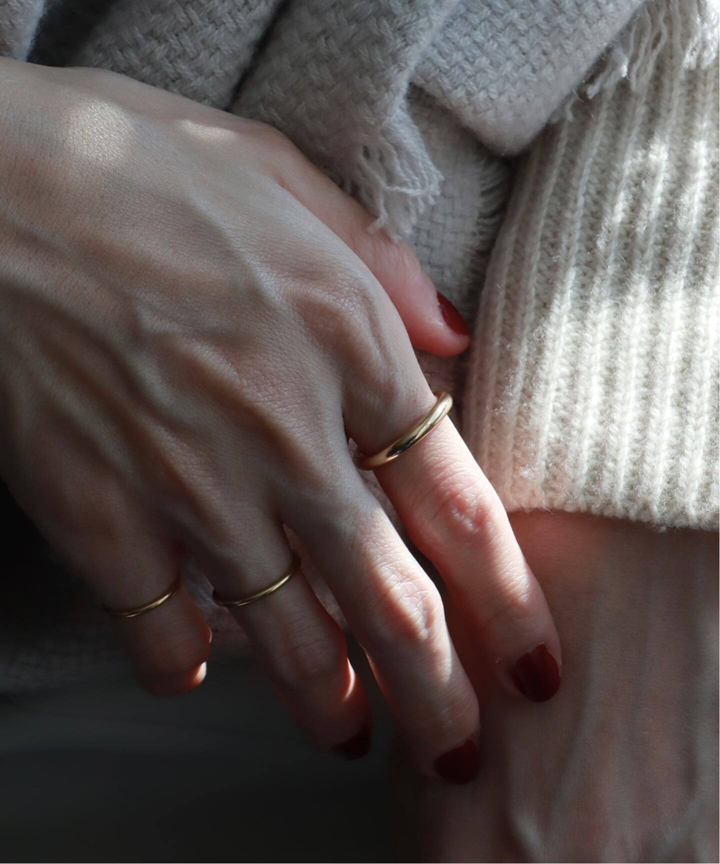 18K volume line ring／9（リング）｜DECOUVERTE（デクーヴェルト）の