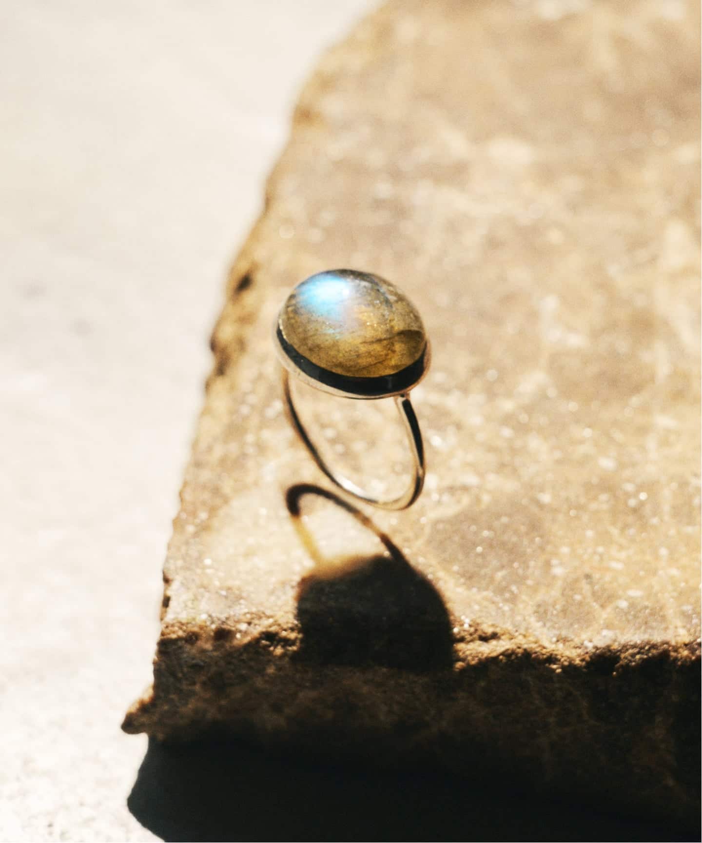 ラブラドライトリング　ベイクルーズ　13号 SV925 labradorite ring／13（リング）｜DECOUVERTE（デクーヴェルト