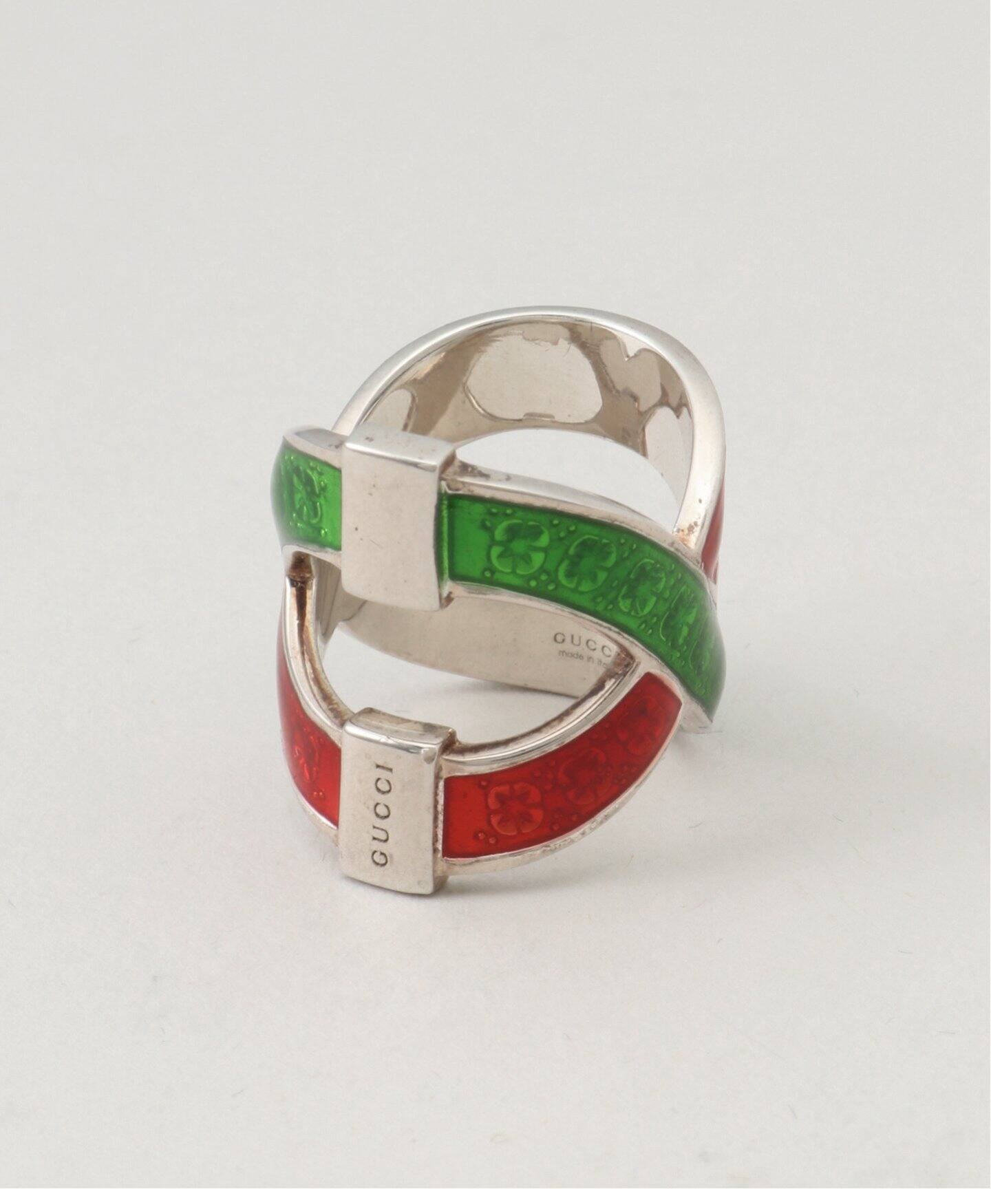 GUCCI グッチ】 Enamel cross RG(red green)（リング）｜WORLDLY-WISE