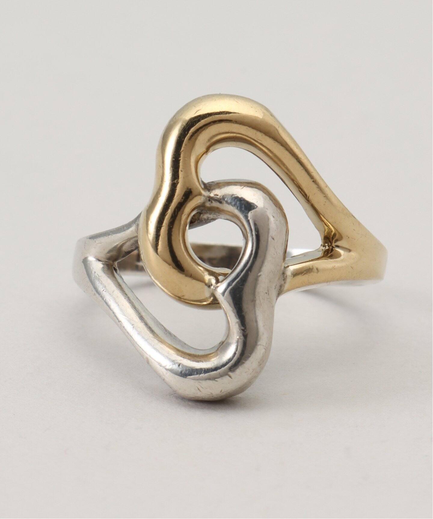 Tiffany&Co. ティファニー ダブル オープンハート コンビ リング Tiffany&Co. ティファニー ダブル オープンハート コンビ リング