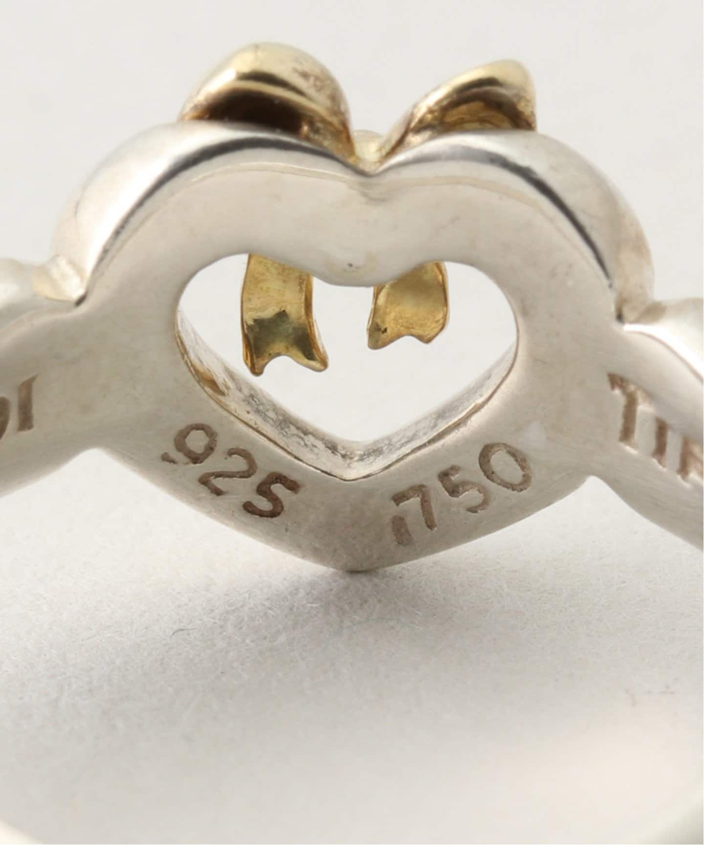 VINTAGE TIFFANY&Co./ティファニー】Heart ribbon ring（リング