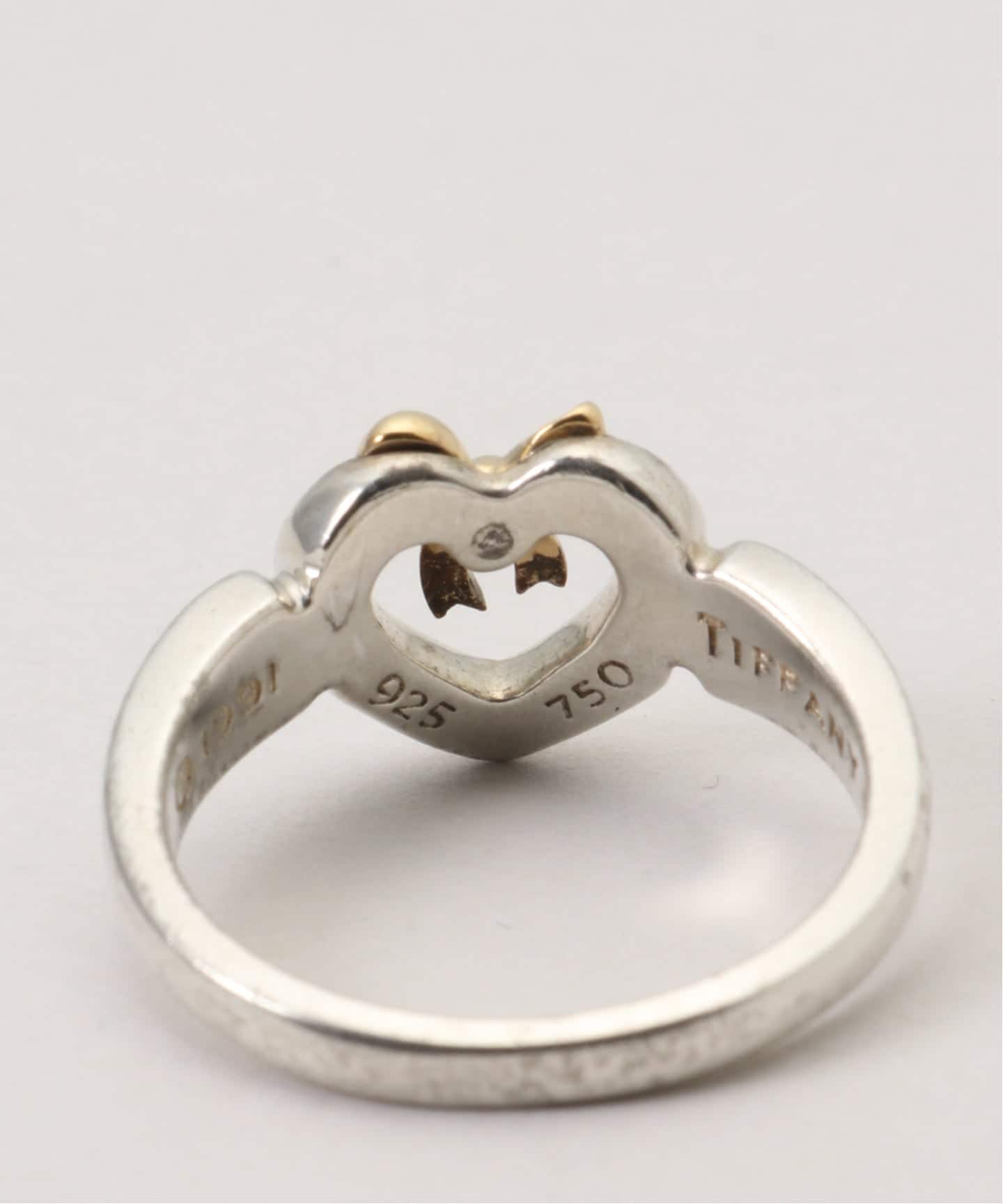 [韓国人気ジュエリー] nff Heart Blue  Ring MUSINSA公式 | NFF heart term ring-white