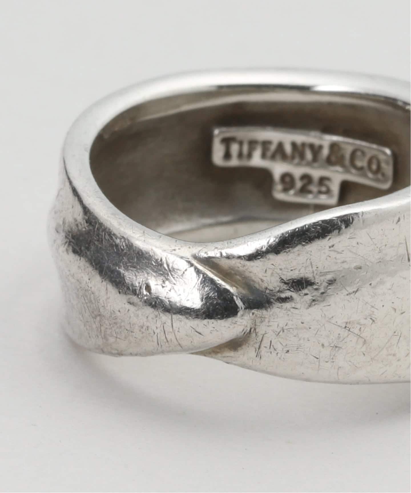 【ユーズド品】TIFFANY　Leaf Ring　リーフリング　＊571 Tiffany & Co. 925 Silver Olive Leaf Band Ring Sz. 4.75
