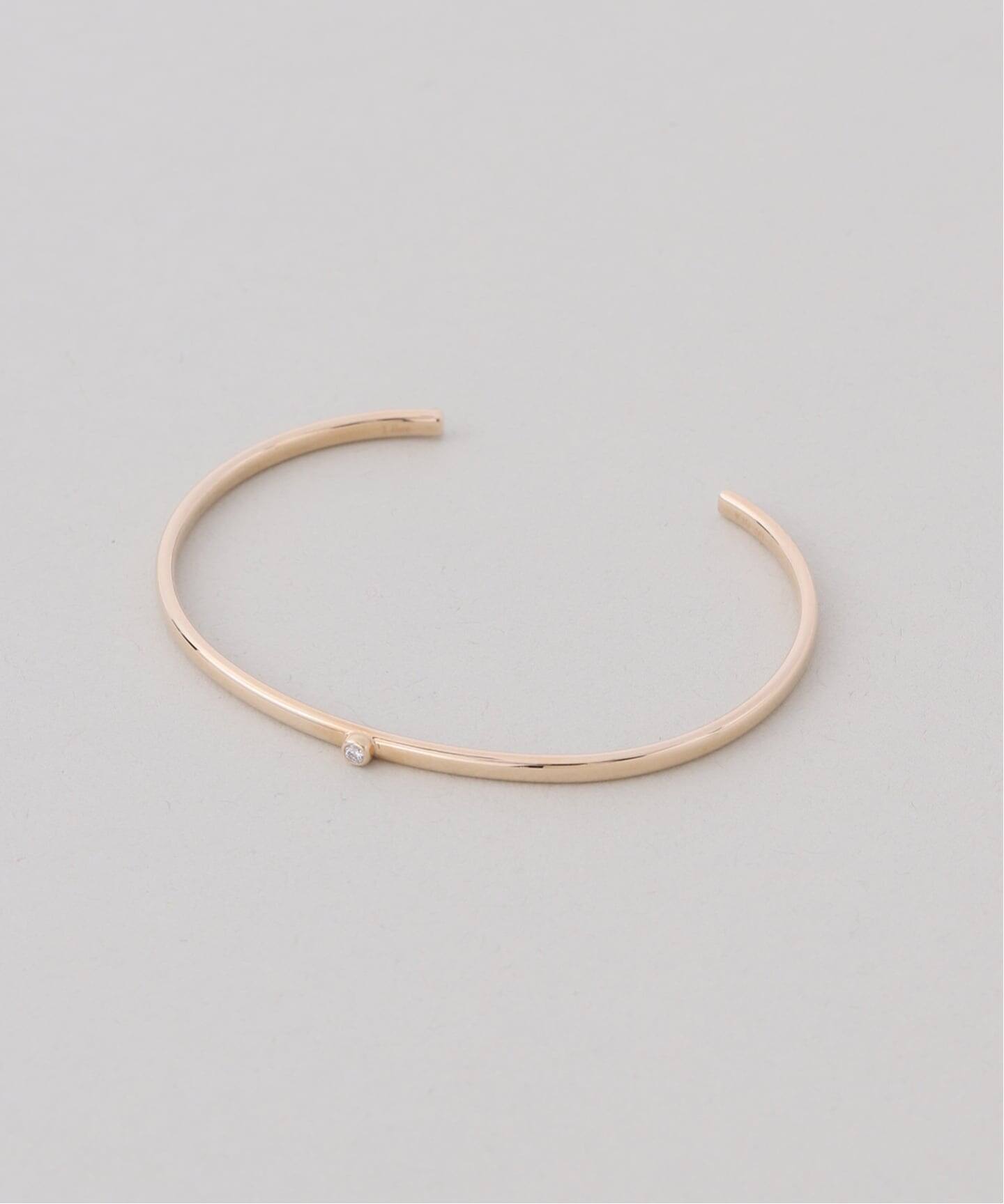 Lilas 2.5 パイプCガタ バングルK10 10th2.5パイプダイヤCガタバングル K10（ブレスレット・バングル