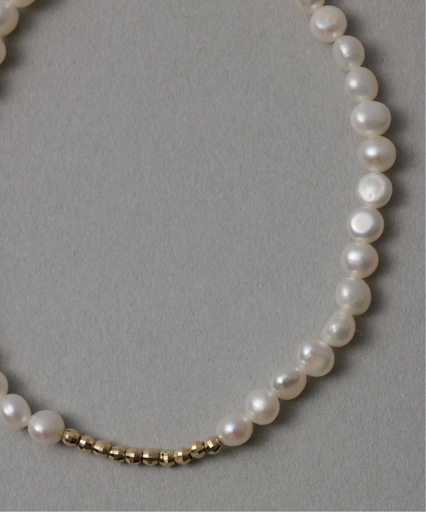 ミラーボール*サザレパールブレスレット K10（ブレスレット・バングル