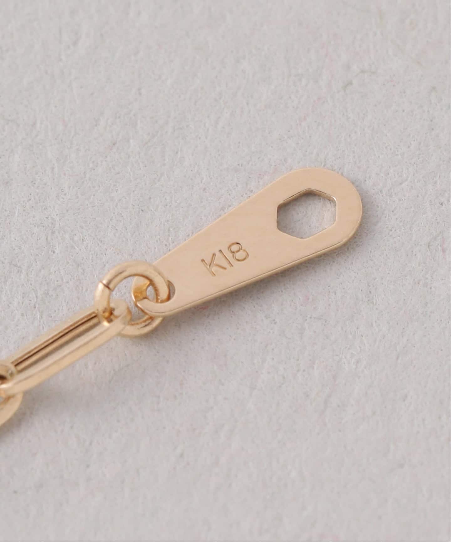 大人気♡ペーパークリップブレスレット17cm YGK18 予約》ペーパークリップチェーン17cmブレスレット K18
