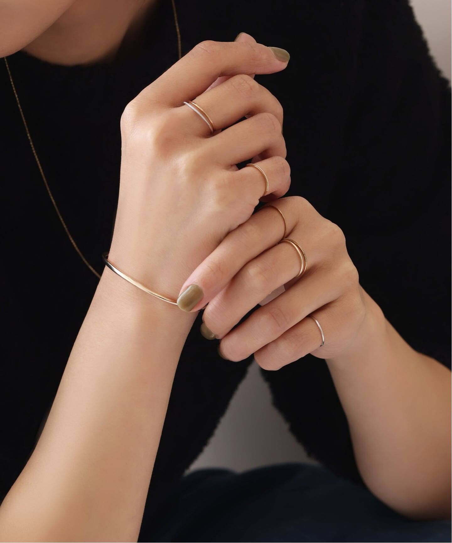 2.5パイプC型バングル K10（ブレスレット・バングル）｜Lilas（リラ