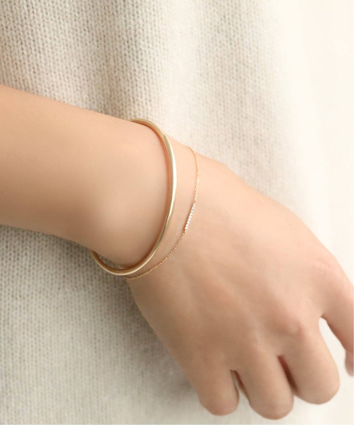 2.5パイプC型バングル K10（ブレスレット・バングル）｜Lilas（リラ