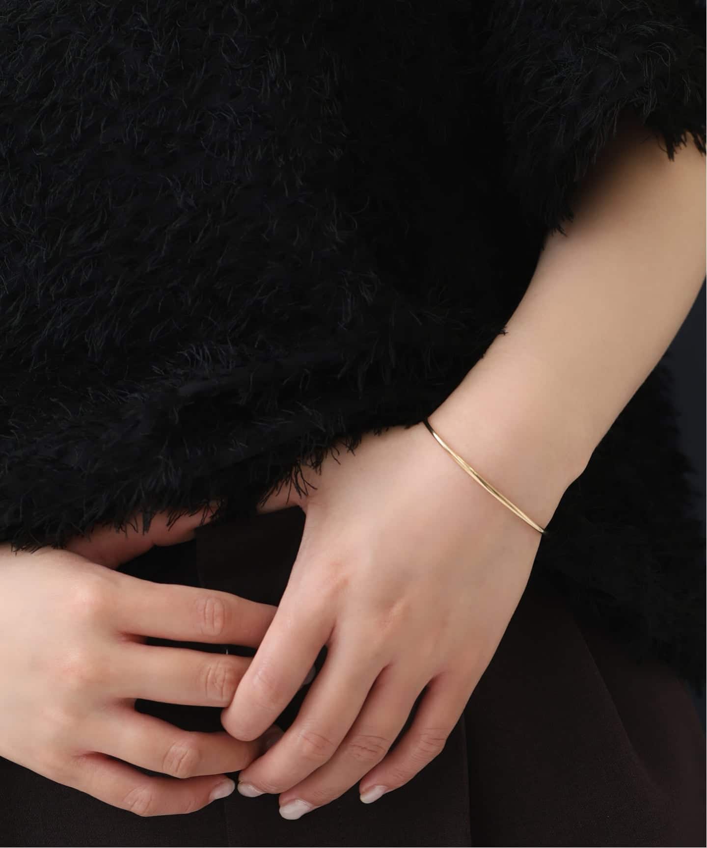 2.5パイプC型バングルワイド K10（ブレスレット・バングル）｜Lilas