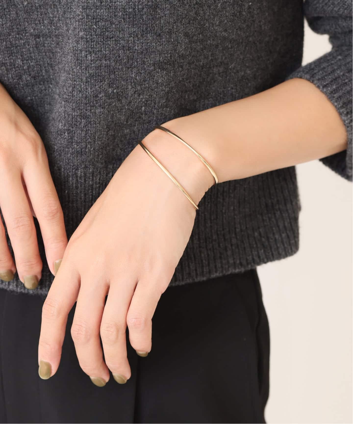 2.5パイプC型バングルワイド K10（ブレスレット・バングル）｜Lilas