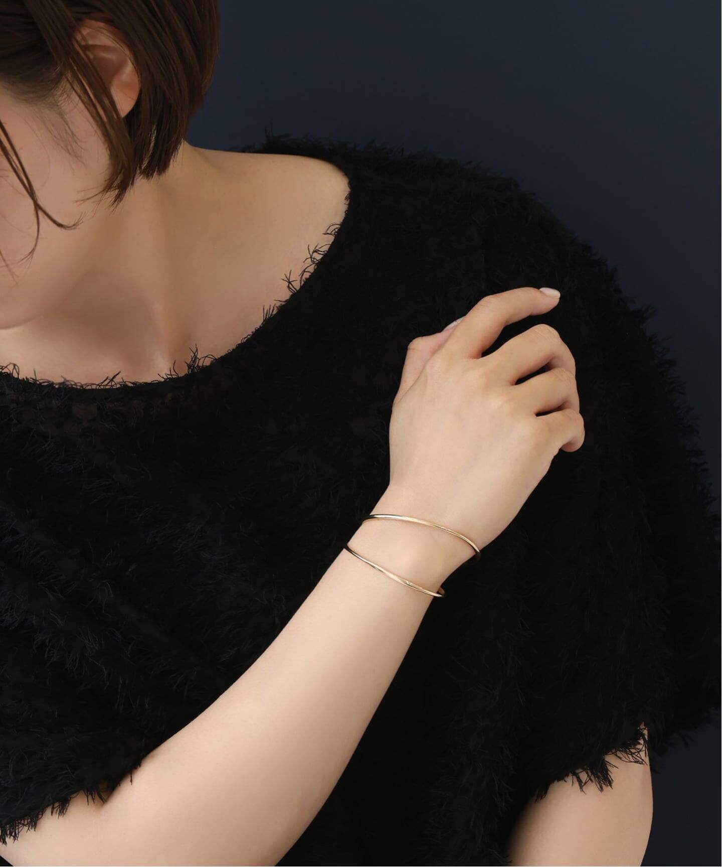 2.5パイプC型バングルワイド K10（ブレスレット・バングル）｜Lilas