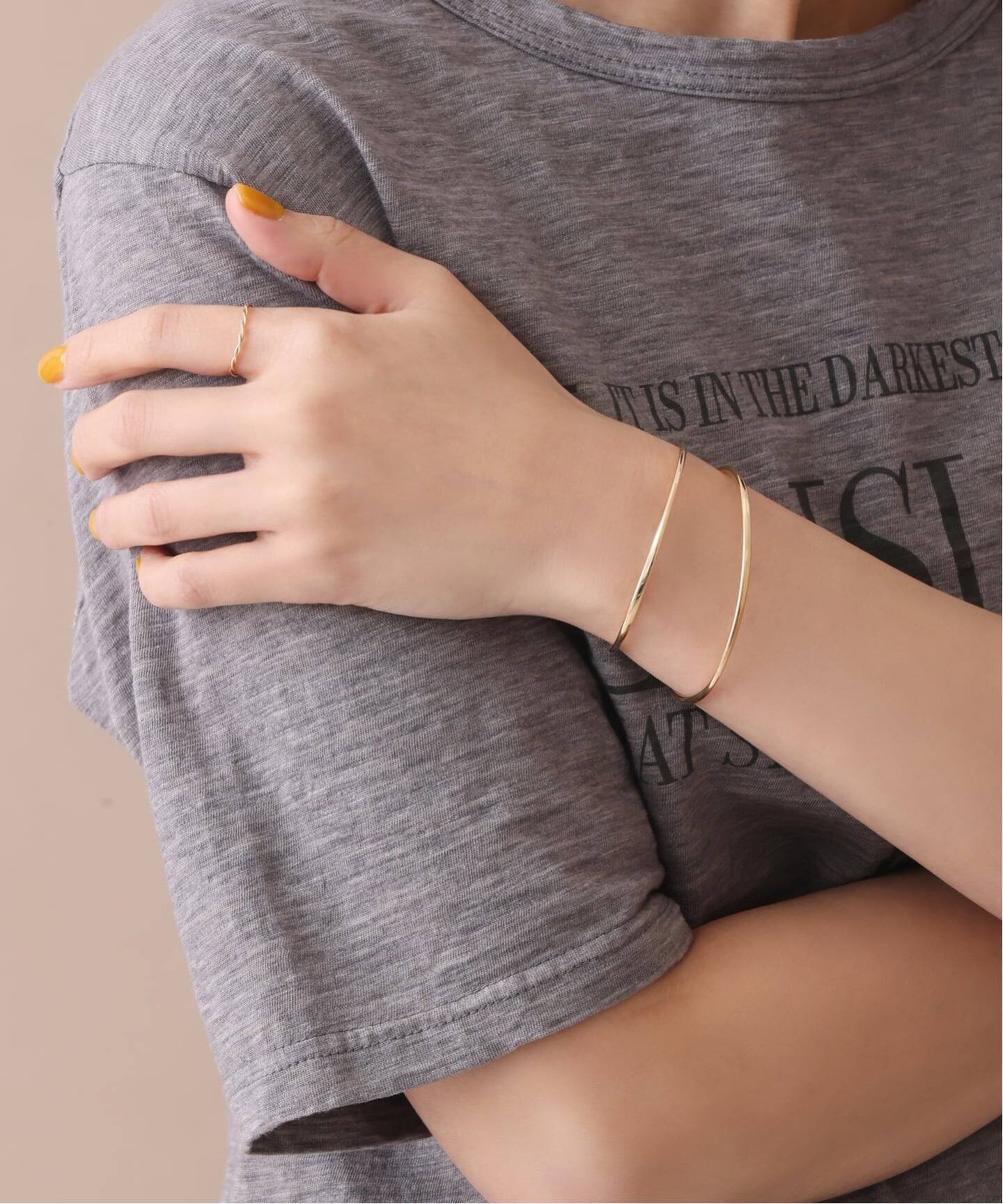 2.5パイプC型バングルワイド K10（ブレスレット・バングル）｜Lilas